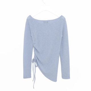 Side-shirred T-shirt