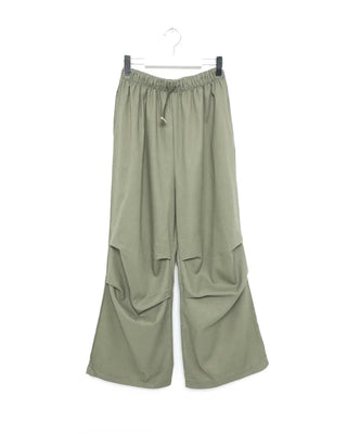Pleated skirt wide slacks