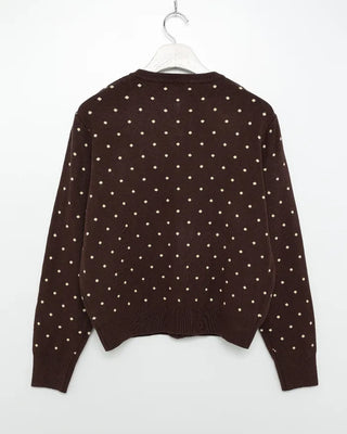Two-tone polka dot cardigan