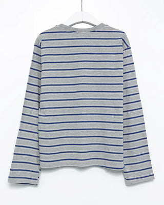 Double-border long-sleeve T-shirt