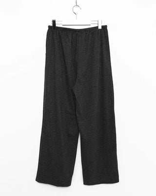 Rib-knit wide-leg easy pants