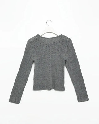 Crew neck cardigan
