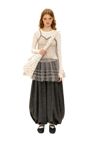 [Moromoro2] Lace Trim Slim Fit Long Sleeve Base  Tee