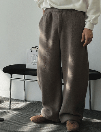 Warm Heavy Fleece Elastic Pants (4 colors)