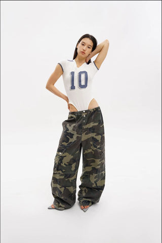 [MASONPRINCE] Reversible Camo Wide Cargo Pants