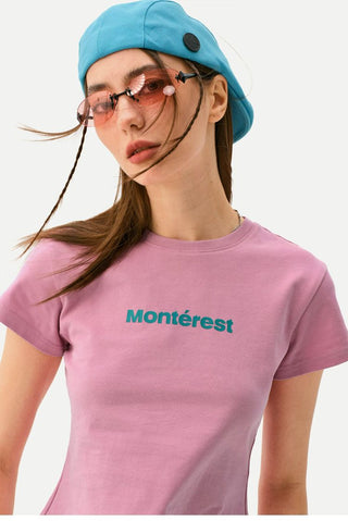 [Monterest] Slim Fit Logo Crewneck T-Shirt