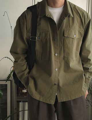 Flip Two-Pocket Shirt Jacket (3 colors)