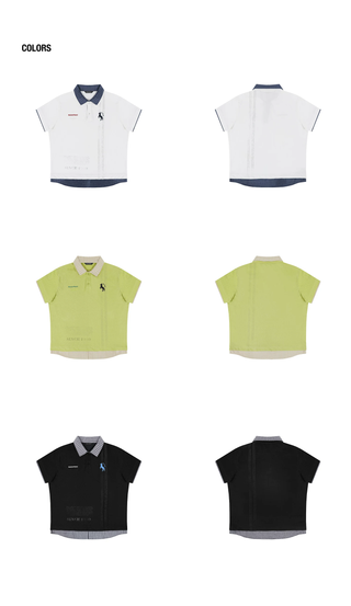 [MASONPRINCE] Checkered Collar Layered Polo