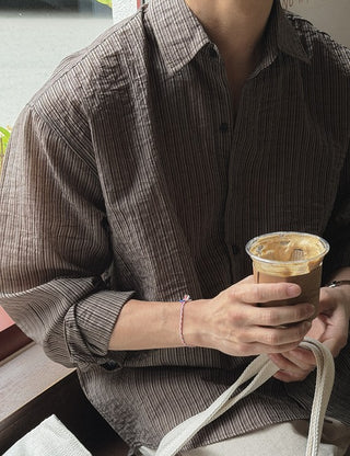 City Seersucker Striped Shirt (4 colors)