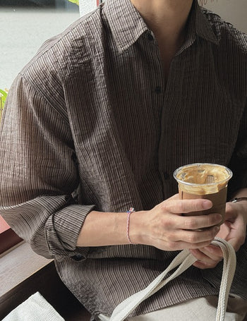 City Seersucker Striped Shirt (4 colors)