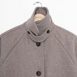 High-neck long coat