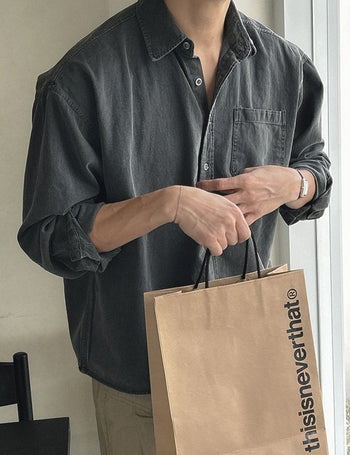 Crop pigment washed shirt (5 colors)