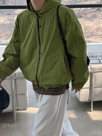 Bart Two-Way Hooded Windbreaker Jumper