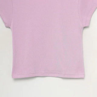 Round cropped T-shirt