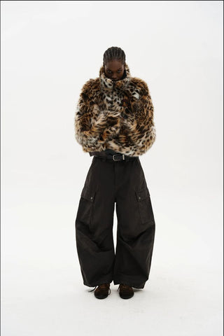 [MASONPRINCE] Washed Baggy Parachute Work Pants