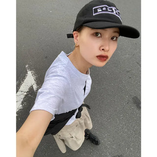 Colored cropped short-sleeved T-shirt