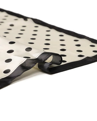 Monochrome polka dot scarf
