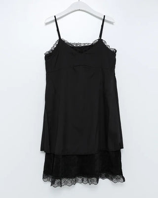 Lace layered bustier dress