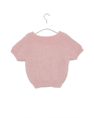Round short-sleeved knit