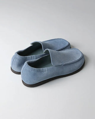 Suede square loafers