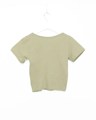 Shirred Ribbon Short-Sleeved T-Shirt