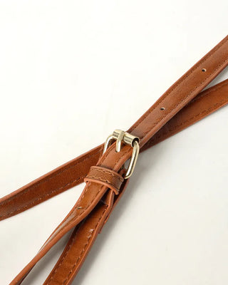 Gold button shoulder bag