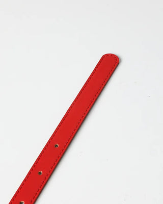 Silver buckle belt