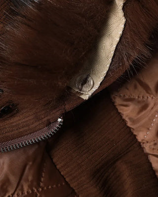 Corduroy Fur Hooded Zip