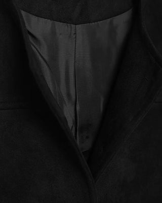 Cropped collarless jacket