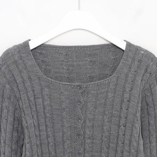 Cable knit cardigan