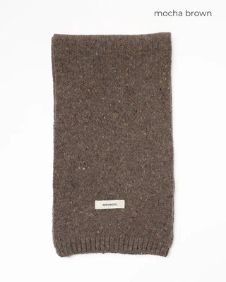 Melange knit wool scarf
