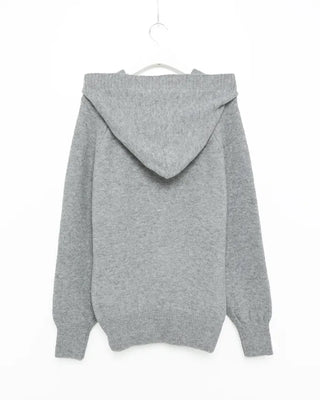 Wool knit hoodie