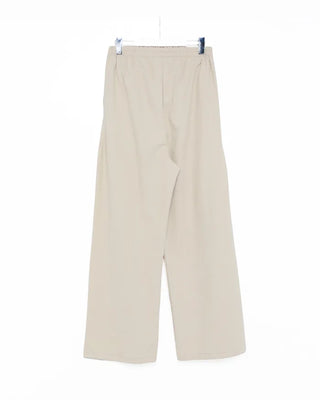 Cotton wide-leg elastic waist pants