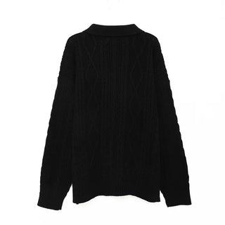 (Unisex) Double Zip-Up Fisherman Knit