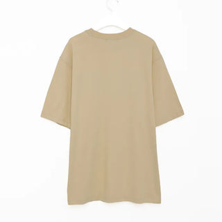 Simple color lettering short-sleeved T-shirt