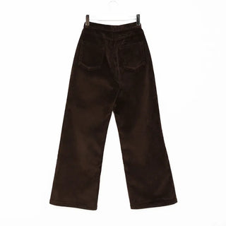 Pocket corduroy wide-leg pants