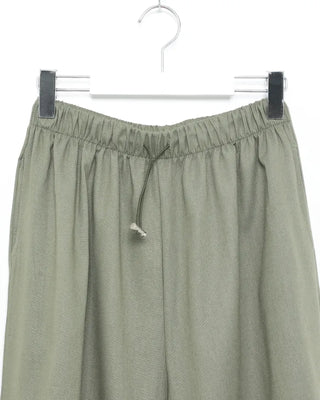 Pleated skirt wide slacks