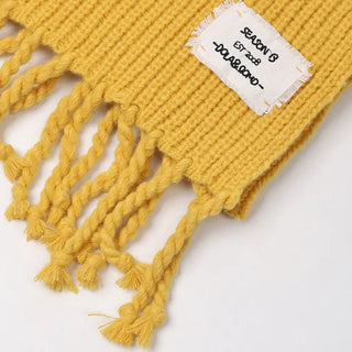 Rib Twist Tassel Point Scarf