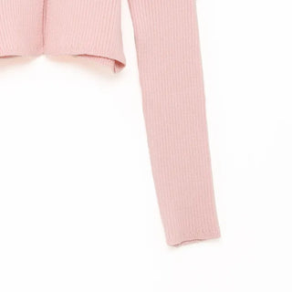 Ribbed cropped cardigan