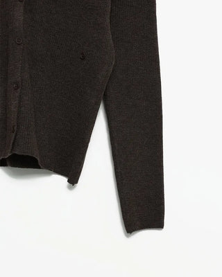 V-neck side-button cardigan