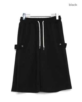 Adjustable Flare Bermuda Sweatpants