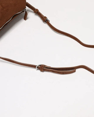 Suede Square Belt Shoulder Bag