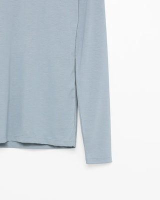 Round neck rayon long-sleeve T-shirt