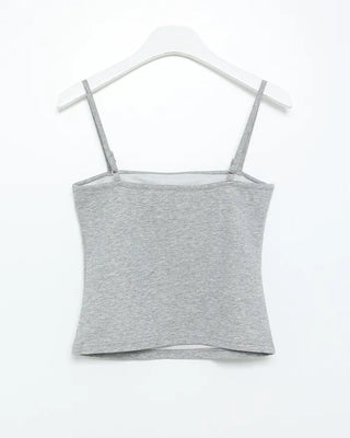 Button motif T-shirt