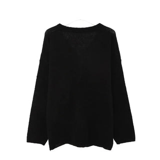 Half-open button knit