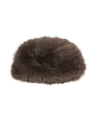Fur knit beanie