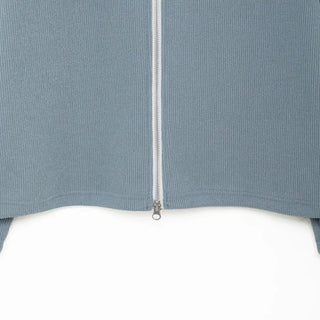 2-way zip knit cardigan