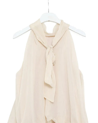 Frilled tiered halter neck blouse & shorts set
