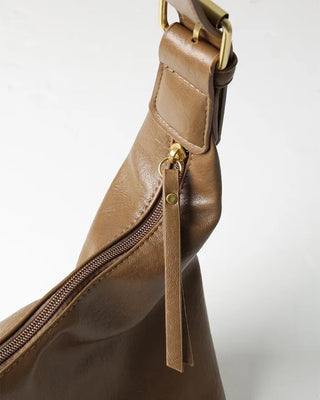 Leather Hobo Shoulder Bag