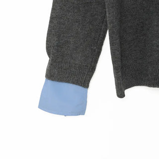 Shirt-layered knit